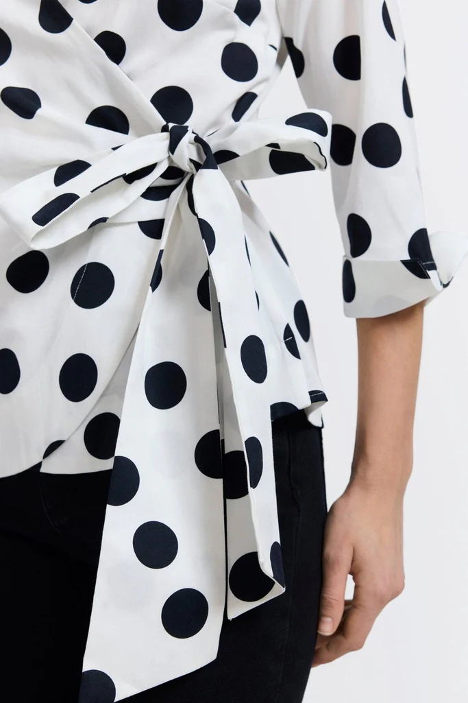 Salina Polka Dot 3/4 Sleeve Shirt - Image 11