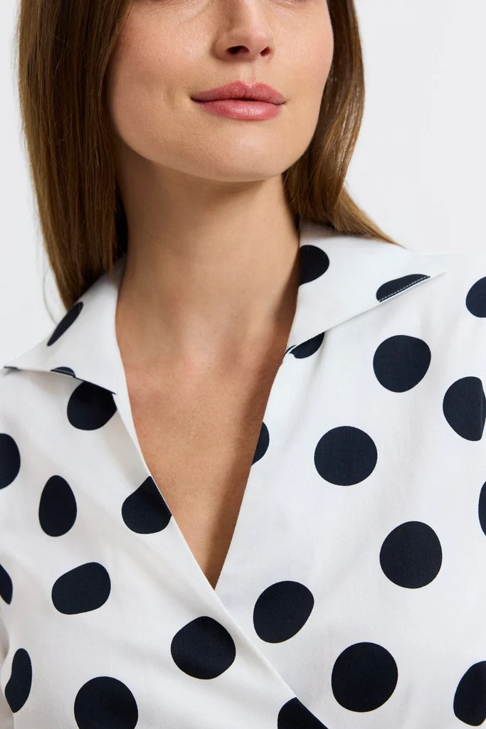 Salina Polka Dot 3/4 Sleeve Shirt - Image 12