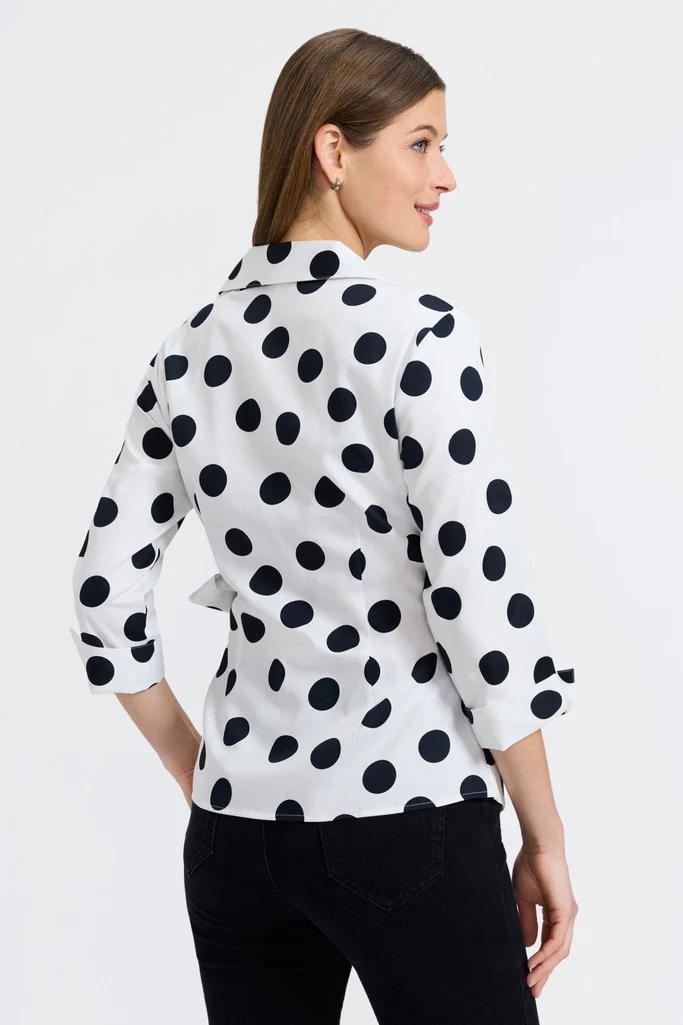 Salina Polka Dot 3/4 Sleeve Shirt - Image 13