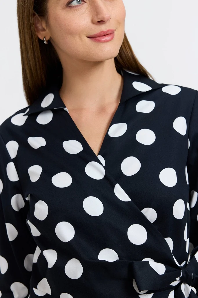 Salina Polka Dot 3/4 Sleeve Shirt - Image 6
