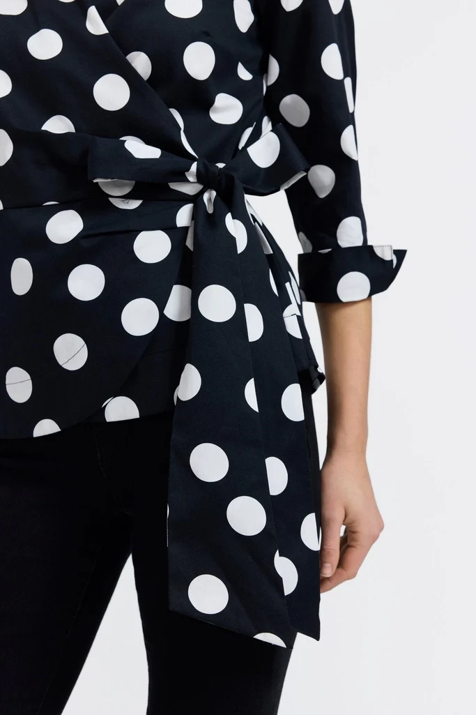 Salina Polka Dot 3/4 Sleeve Shirt - Image 7