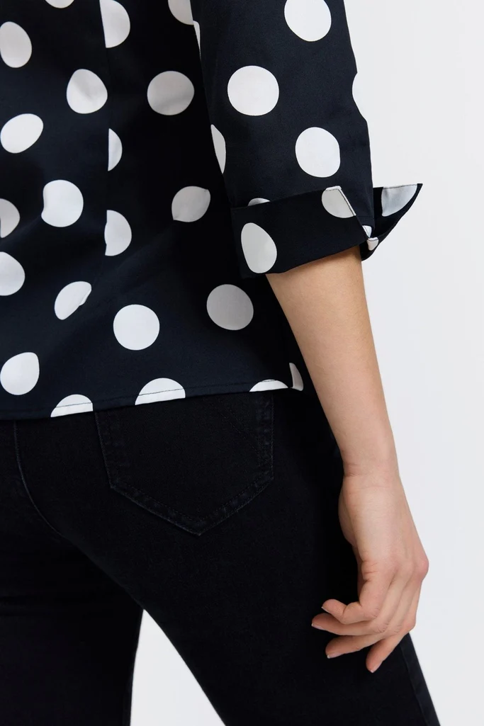 Salina Polka Dot 3/4 Sleeve Shirt - Image 8