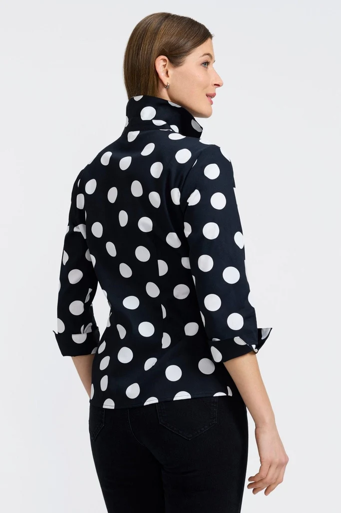 Salina Polka Dot 3/4 Sleeve Shirt - Image 9