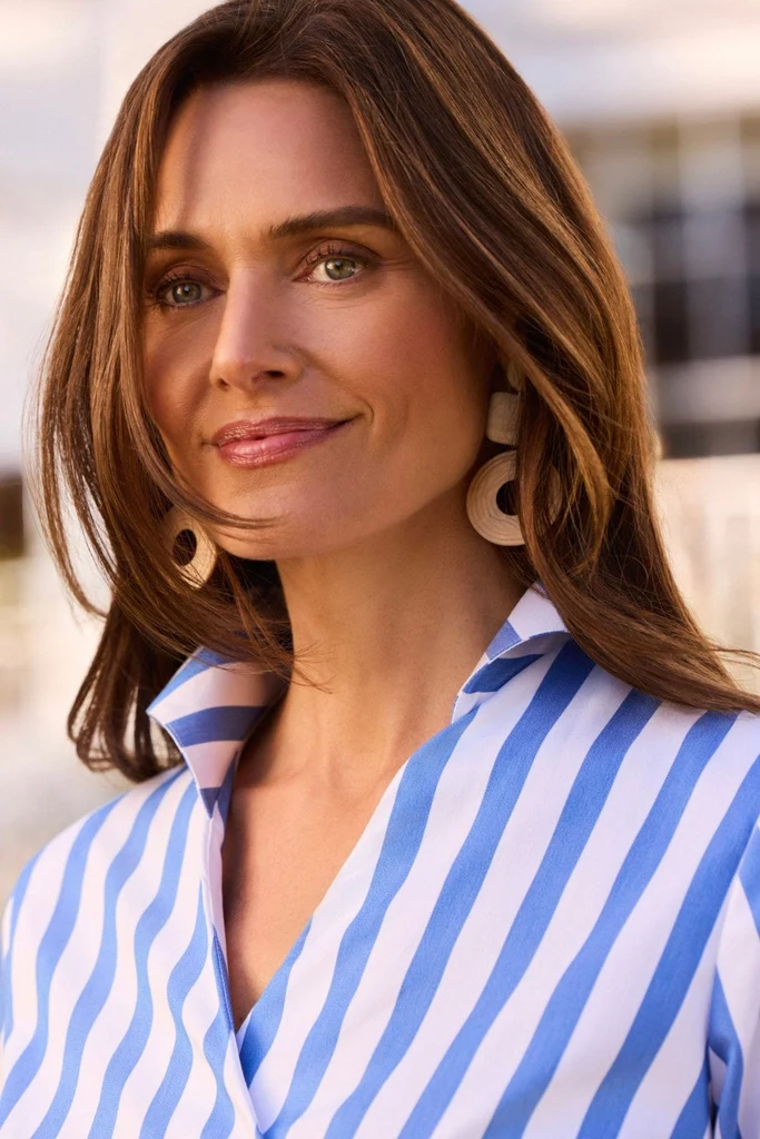 Salina Springtime Stripe 3/4 Sleeve Shirt - Image 12