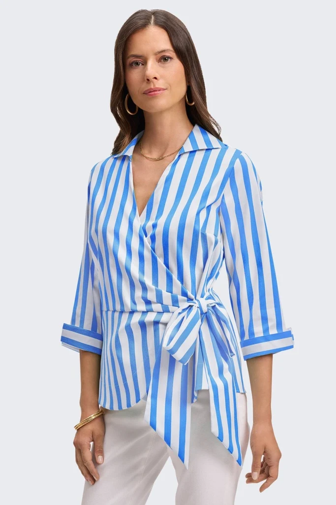 Salina Springtime Stripe 3/4 Sleeve Shirt - Image 13