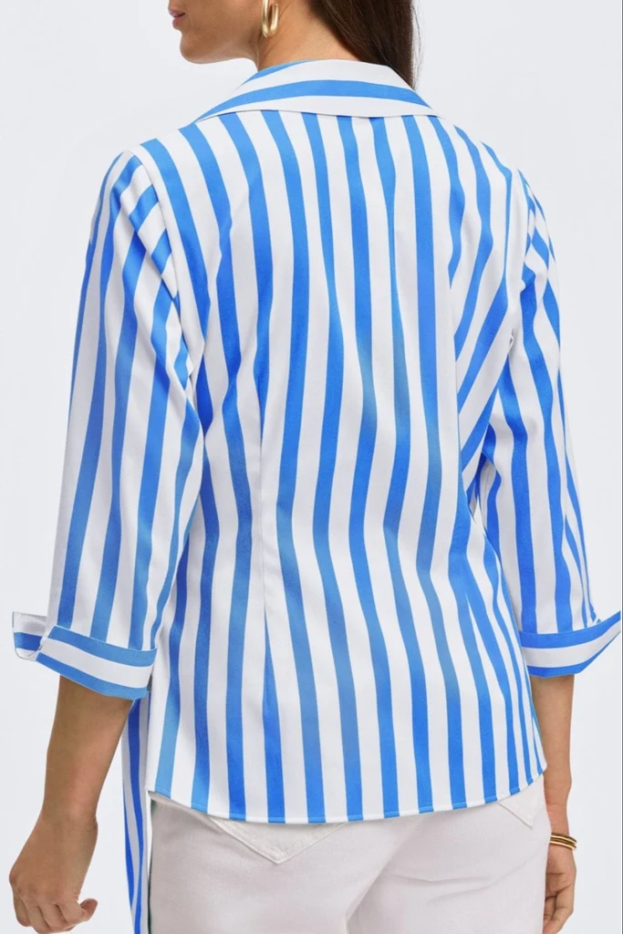 Salina Springtime Stripe 3/4 Sleeve Shirt - Image 16