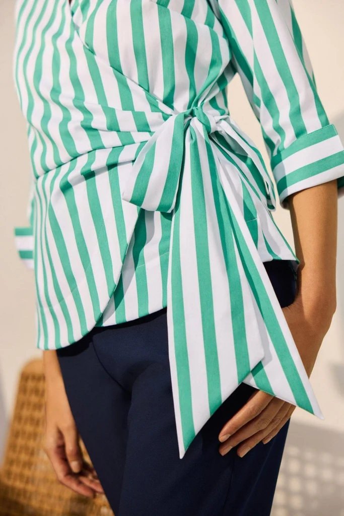 Salina Springtime Stripe 3/4 Sleeve Shirt - Image 3