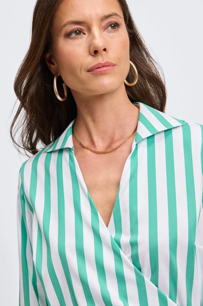 Salina Springtime Stripe 3/4 Sleeve Shirt - Image 5