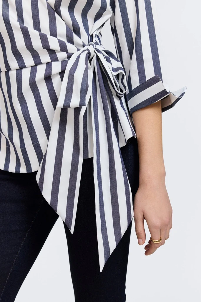 Salina Springtime Stripe 3/4 Sleeve Shirt - Image 9
