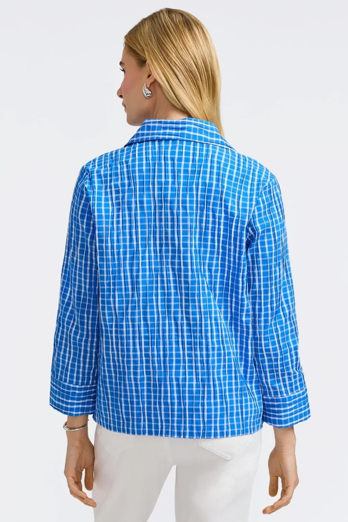 Sammy Crinkle 3/4 Sleeve Popover Shirt Jacket - Image 10