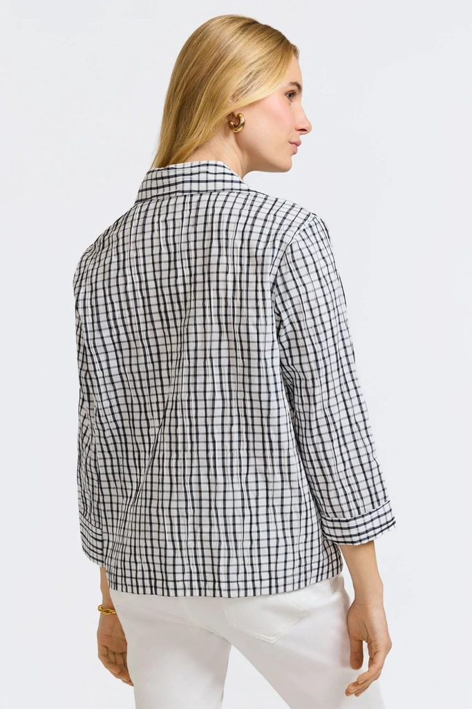 Sammy Crinkle 3/4 Sleeve Popover Shirt Jacket - Image 16