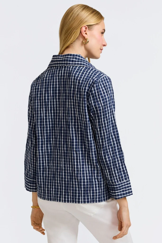 Sammy Crinkle 3/4 Sleeve Popover Shirt Jacket - Image 20