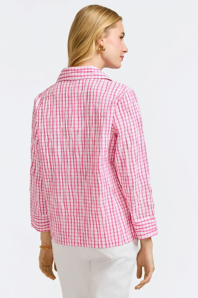 Sammy Crinkle 3/4 Sleeve Popover Shirt Jacket - Image 5