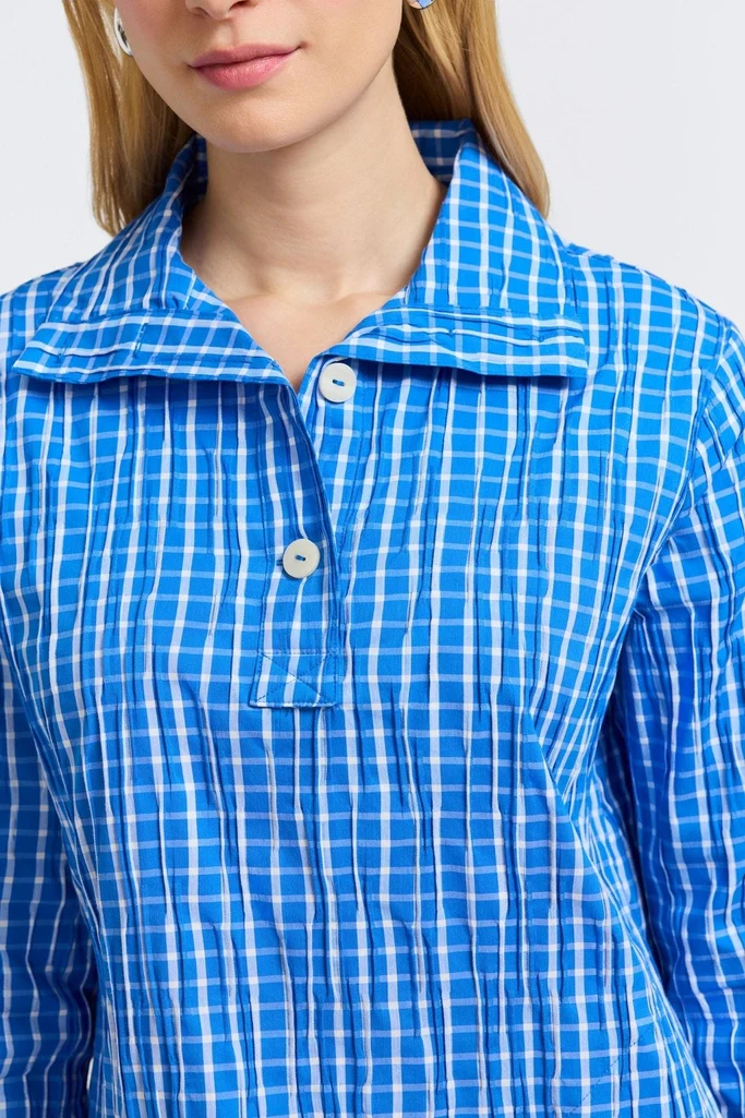 Sammy Crinkle 3/4 Sleeve Popover Shirt Jacket - Image 9