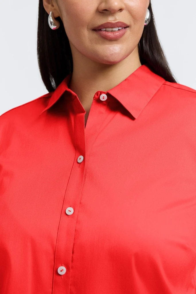 Scarlett Plus Stretch Matte Sateen Long Sleeve Shirt - Image 13