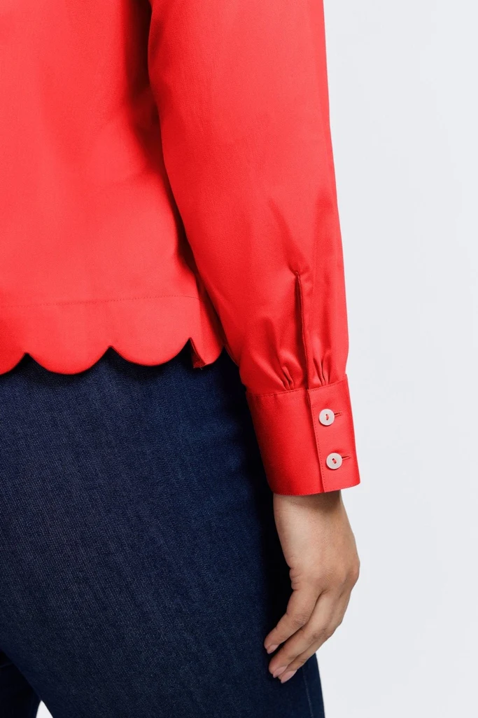 Scarlett Plus Stretch Matte Sateen Long Sleeve Shirt - Image 14