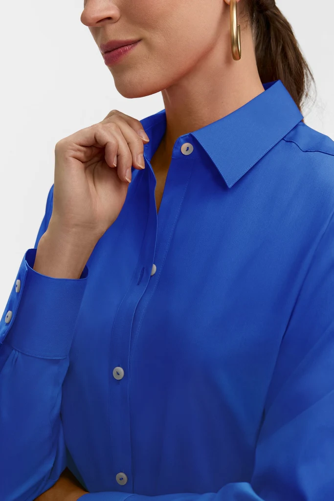 Scarlett Plus Stretch Matte Sateen Long Sleeve Shirt - Image 25