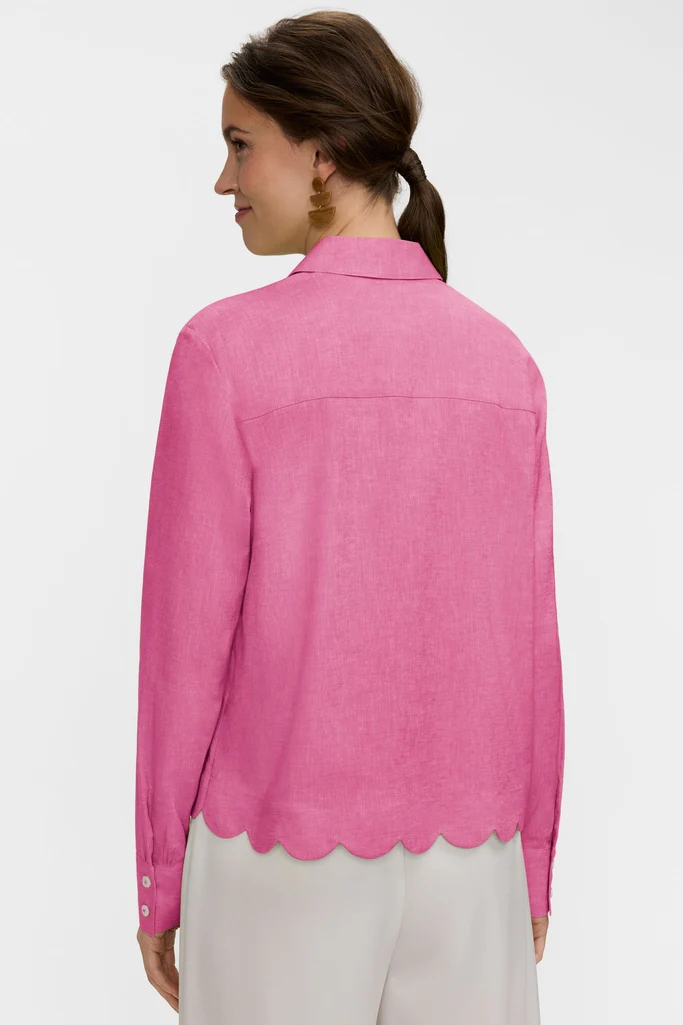Scarlett Solid Linen Long Sleeve Shirt - Image 12