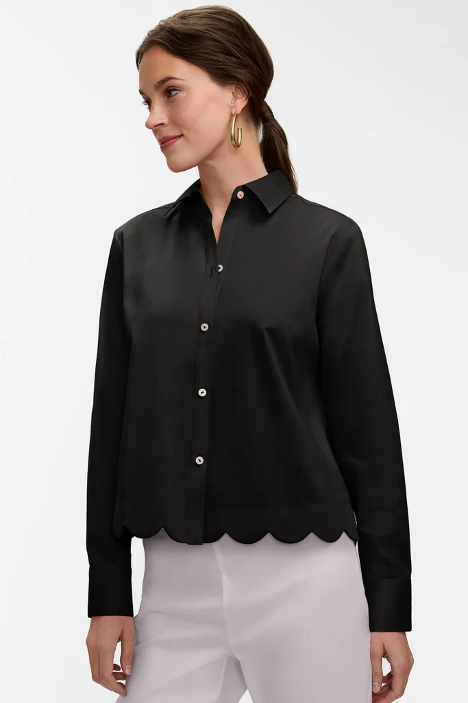 Scarlett Stretch Matte Sateen Long Sleeve Shirt - Image 11