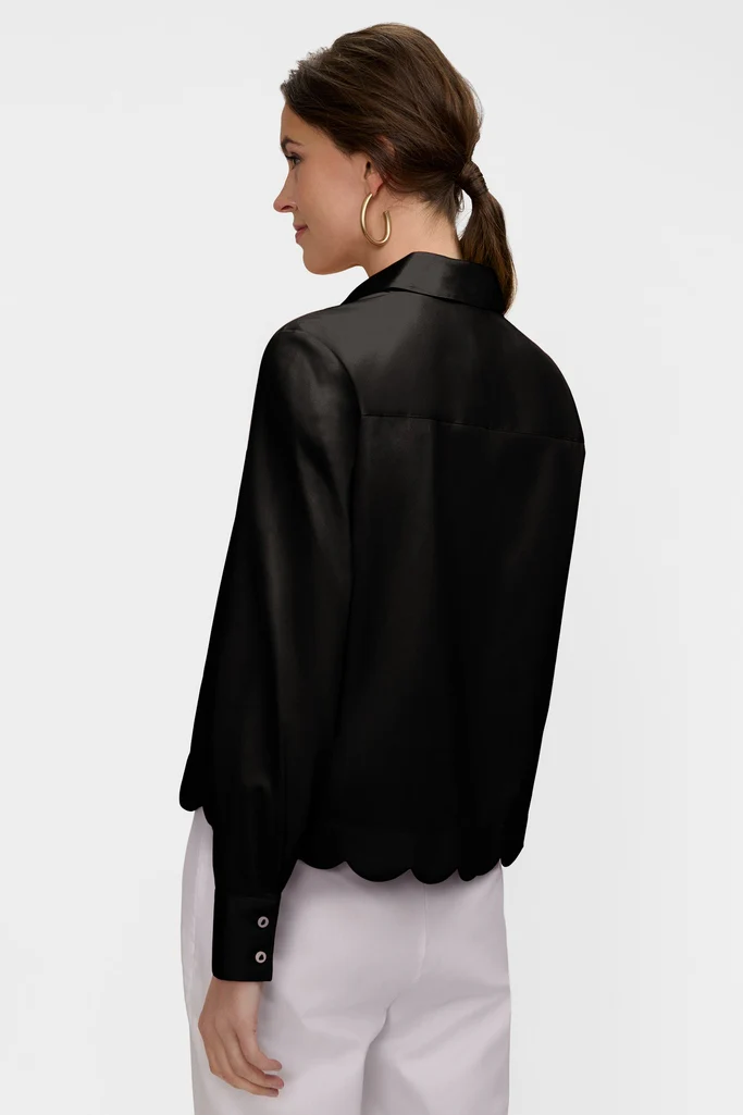 Scarlett Stretch Matte Sateen Long Sleeve Shirt - Image 14