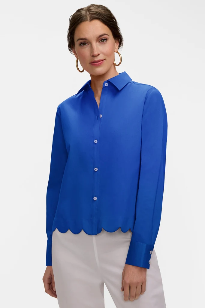 Scarlett Stretch Matte Sateen Long Sleeve Shirt - Image 15