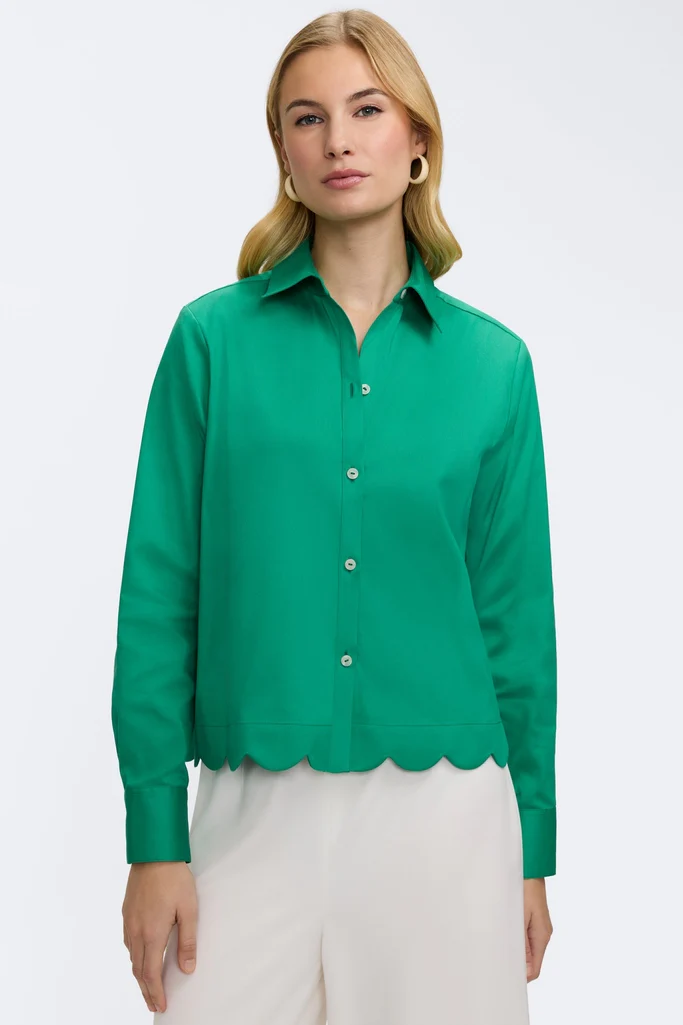 Scarlett Stretch Matte Sateen Long Sleeve Shirt - Image 18