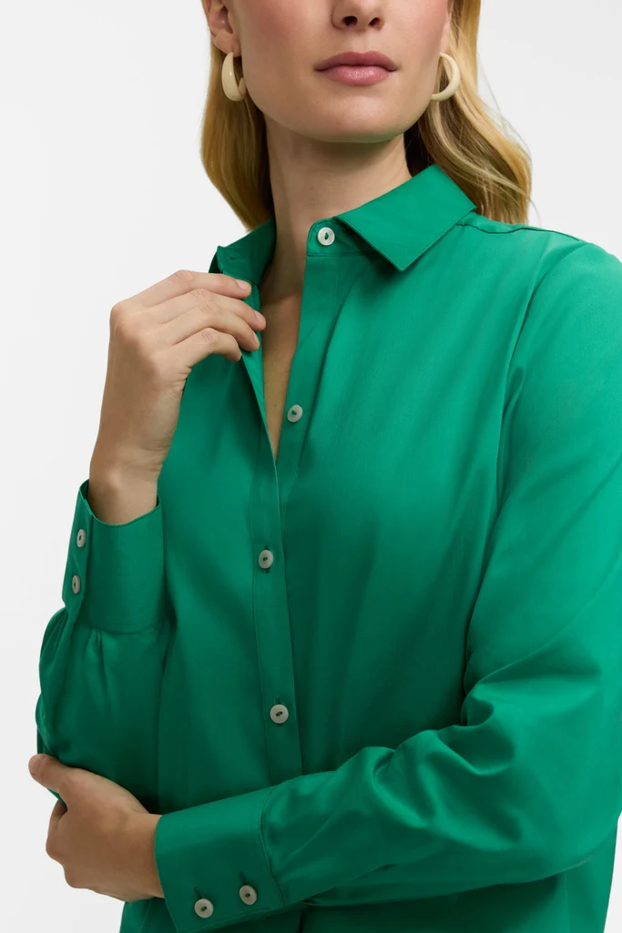 Scarlett Stretch Matte Sateen Long Sleeve Shirt - Image 19
