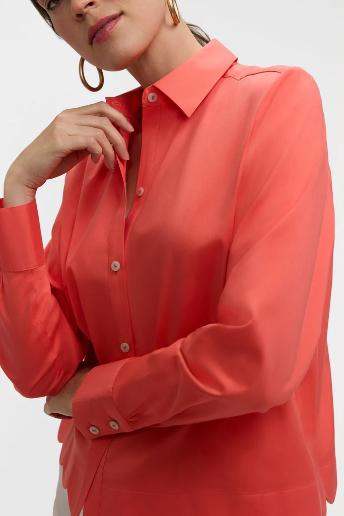 Scarlett Stretch Matte Sateen Long Sleeve Shirt - Image 23