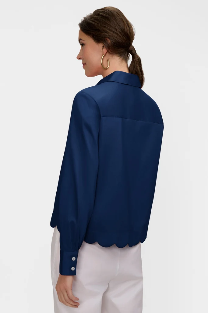 Scarlett Stretch Matte Sateen Long Sleeve Shirt - Image 4