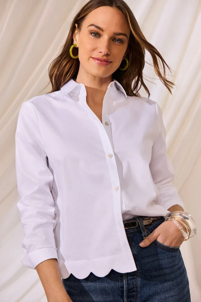 Scarlett Stretch Matte Sateen Long Sleeve Shirt - Image 6