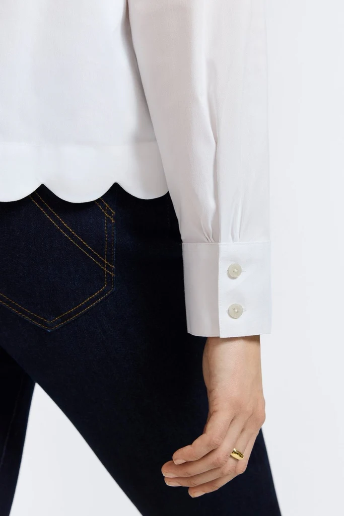 Scarlett Stretch Matte Sateen Long Sleeve Shirt - Image 9