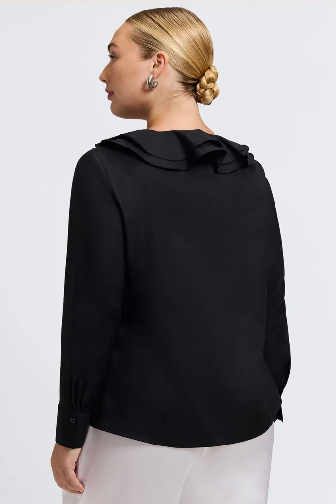 Shantel Plus Ruffle Long Sleeve Popover Shirt - Image 7