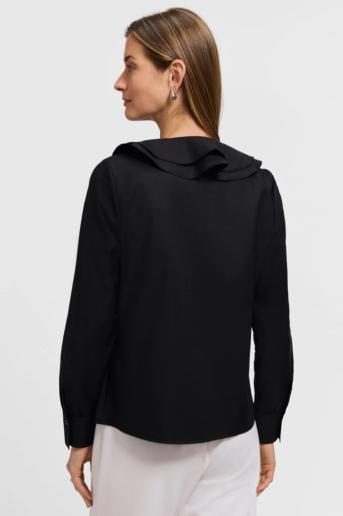 Shantel Ruffle Long Sleeve Popover Shirt - Image 9
