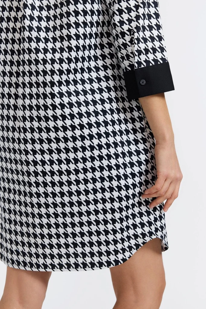 Sloane Classic Houndstooth 3/4 Sleeve Dress - Image 5