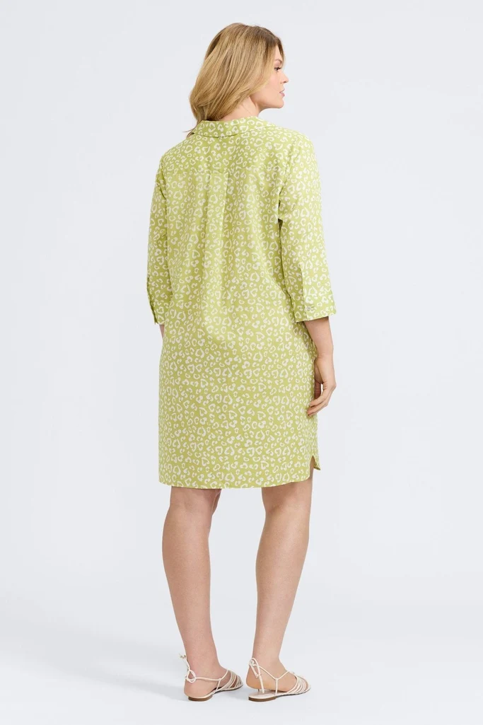 Sloane Plus Tonal Cheetah 3/4 Sleeve Dress - Image 4