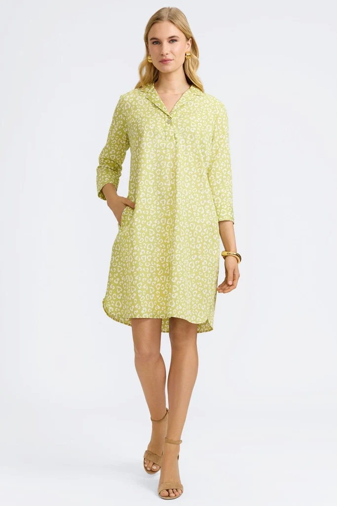 Sloane Tonal Cheetah 3/4 Sleeve Dress - Image 11