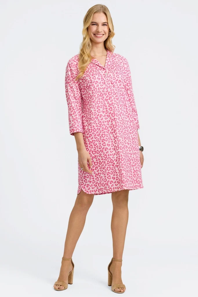 Sloane Tonal Cheetah 3/4 Sleeve Dress - Image 4