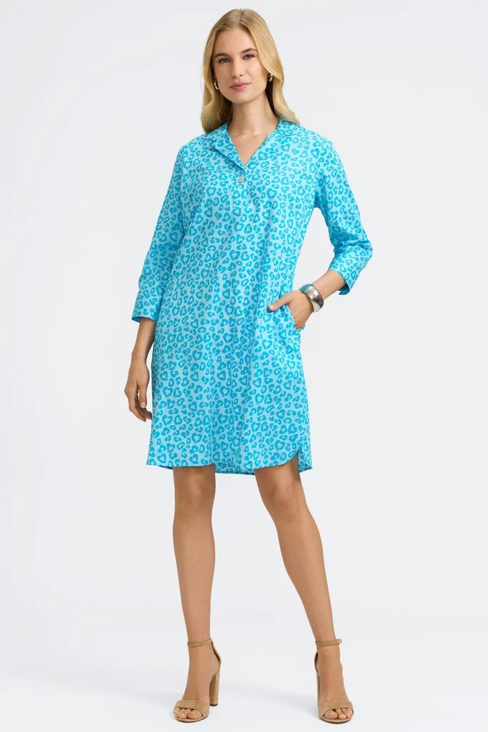 Sloane Tonal Cheetah 3/4 Sleeve Dress - Image 6