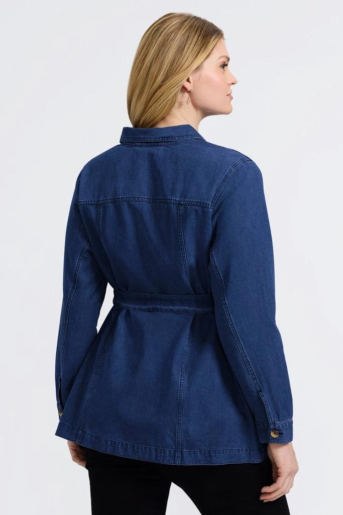 Stella Plus Tencel® Denim Long Sleeve Belted Jacket - Image 10