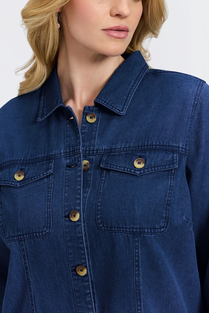 Stella Plus Tencel® Denim Long Sleeve Belted Jacket - Image 7