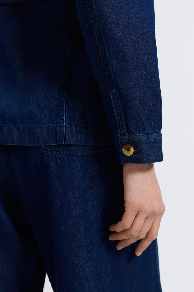 Stella Tencel® Denim Long Sleeve Belted Jacket - Image 6