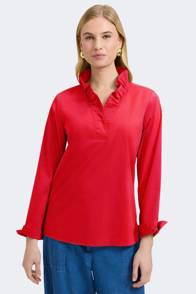 Tammy No Iron Stretch Long Sleeve Popover Shirt - Image 25
