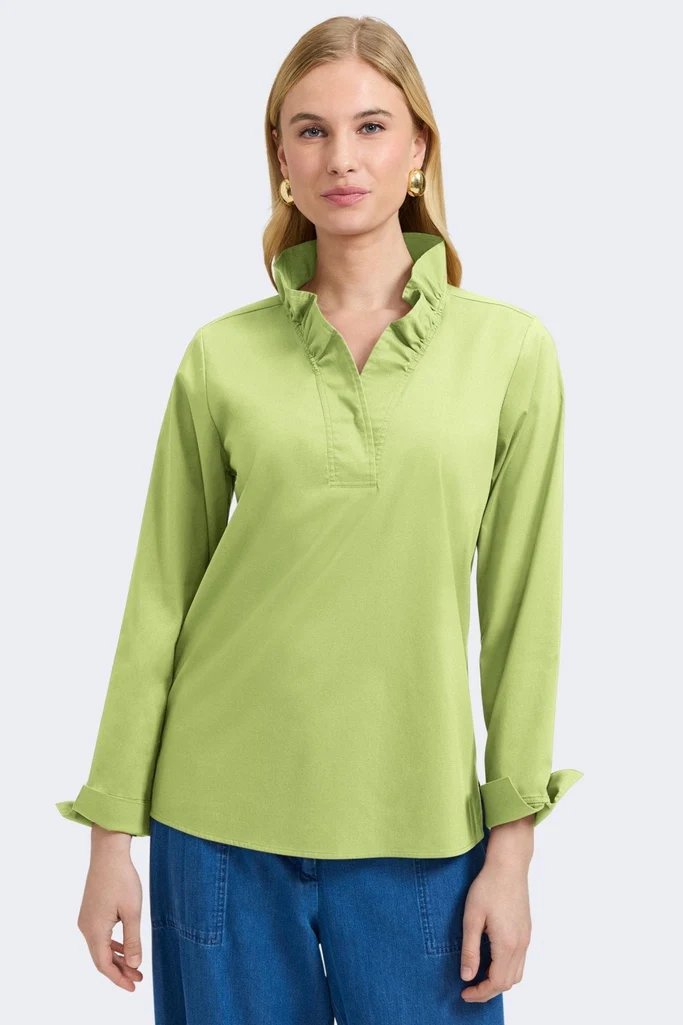 Tammy No Iron Stretch Long Sleeve Popover Shirt - Image 31