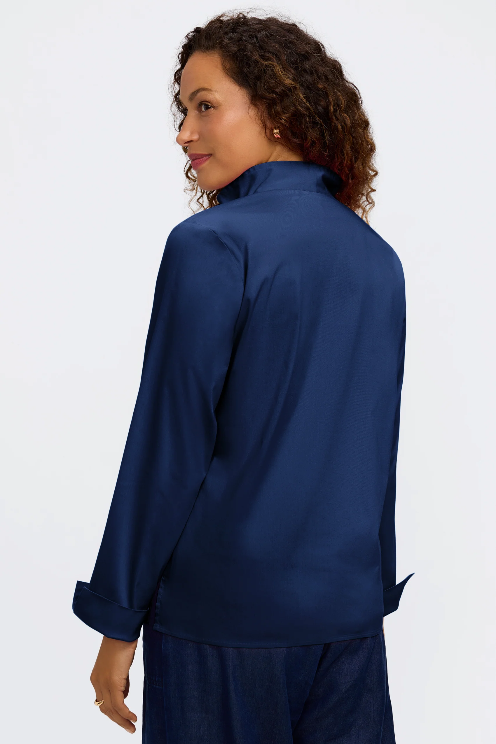 Tammy No Iron Stretch Long Sleeve Popover Shirt - Image 4