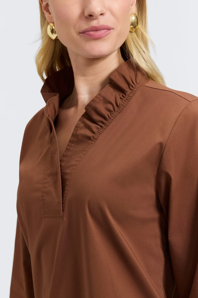 Tammy No Iron Stretch Long Sleeve Popover Shirt - Image 44
