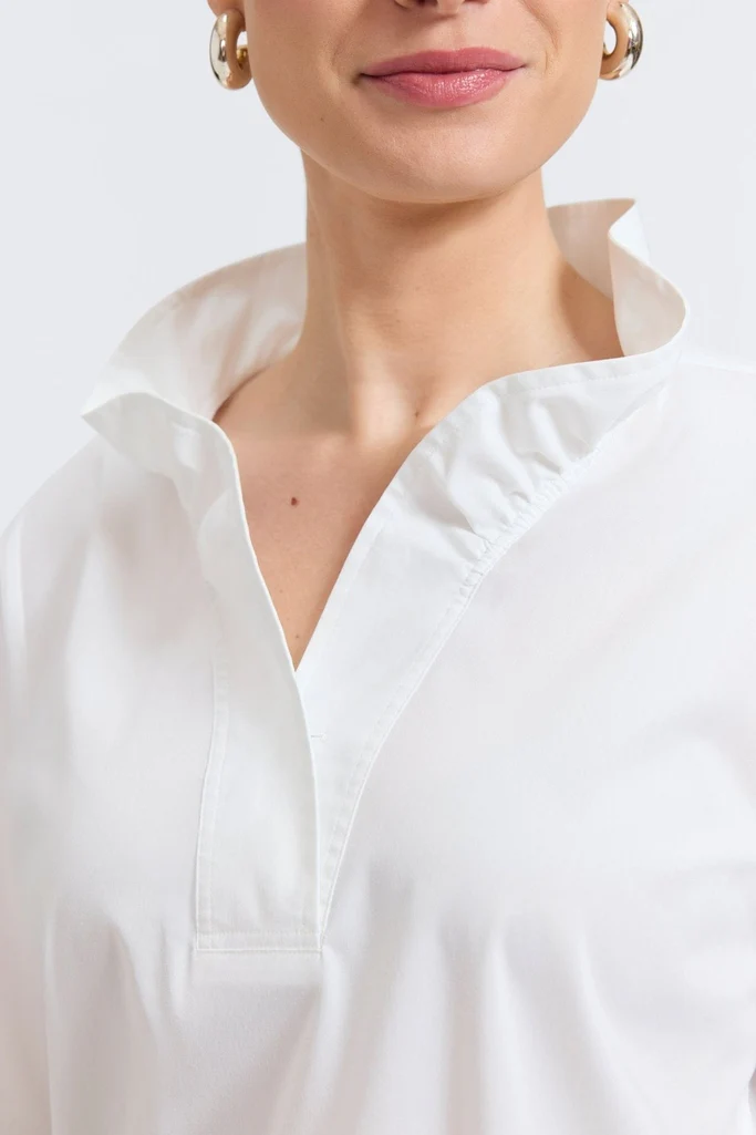 Tammy No Iron Stretch Long Sleeve Popover Shirt - Image 6