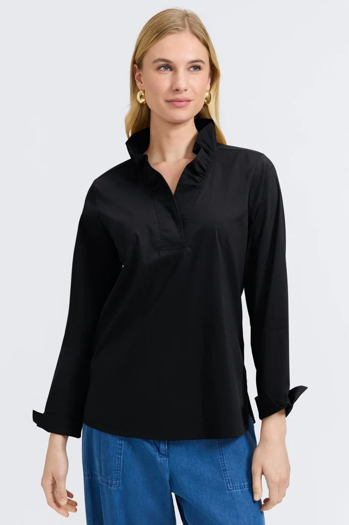 Tammy No Iron Stretch Long Sleeve Popover Shirt - Image 9