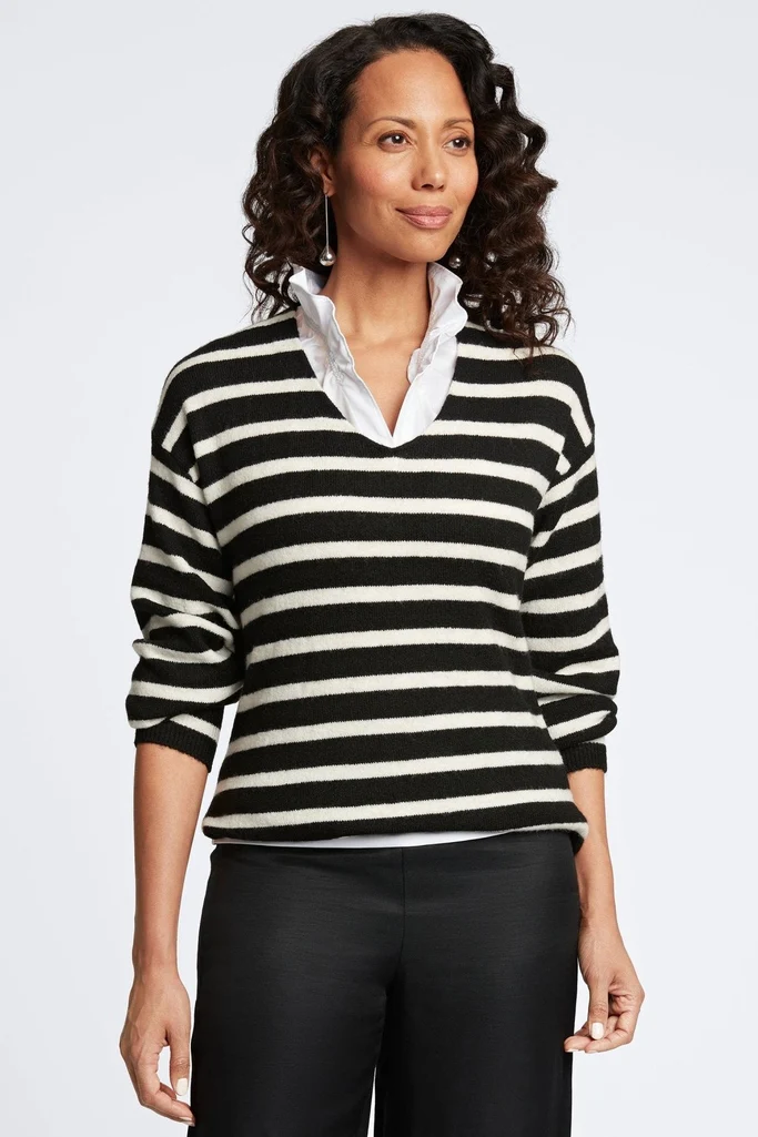 Tammy Knit-Woven Ruffle Collar Sleeveless Layering Tank - Image 5