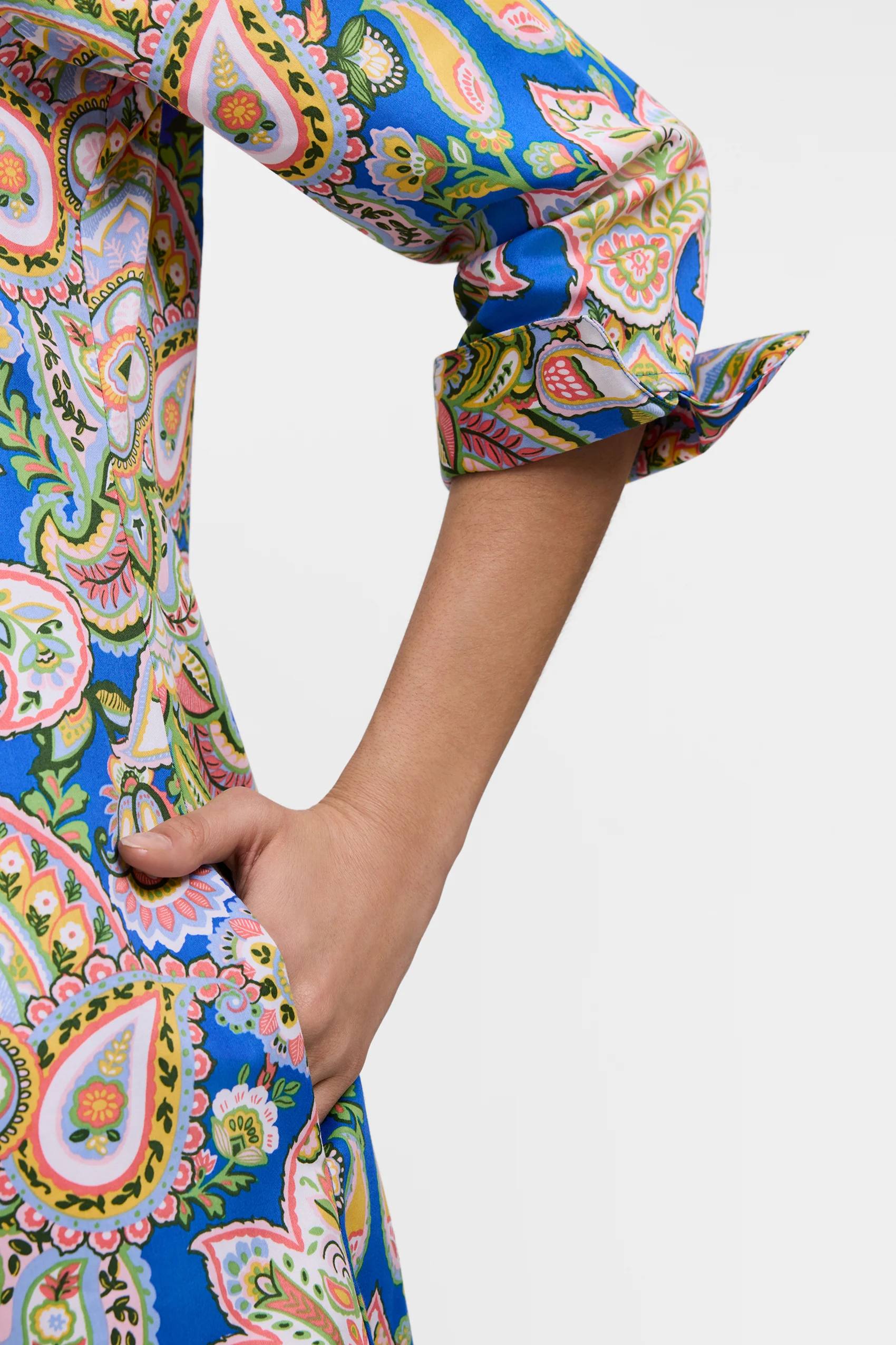 Tammy Plus Garden Paisley 3/4 Sleeve Dress - Image 3