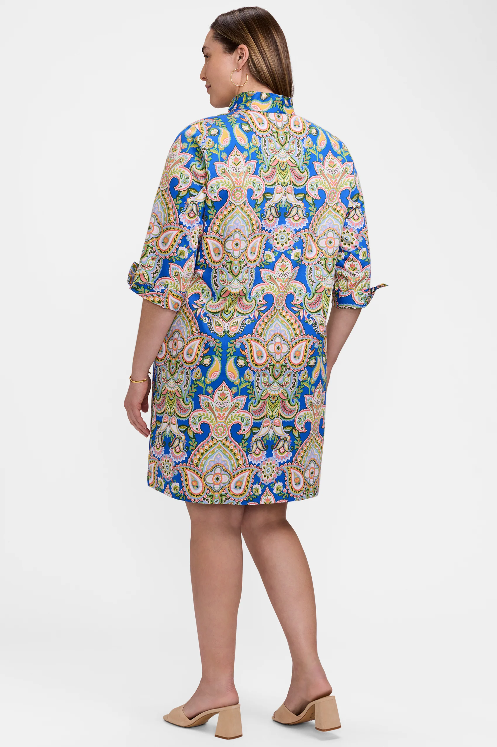 Tammy Plus Garden Paisley 3/4 Sleeve Dress - Image 4